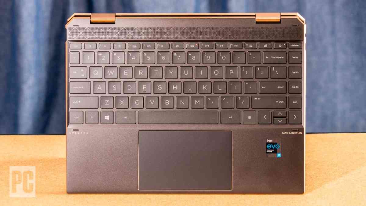 HP Spectre x360 14 keyboard view