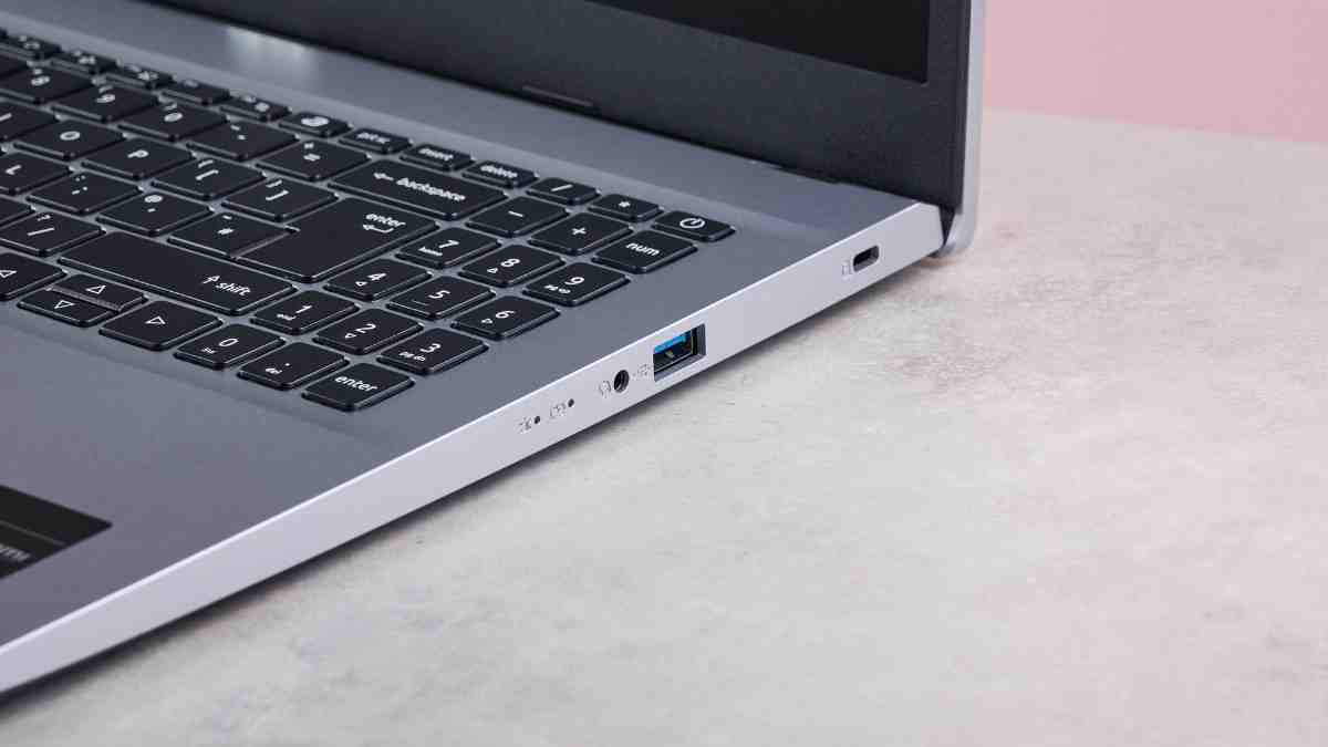 Acer Aspire Go 15 keyboard and trackpad detail