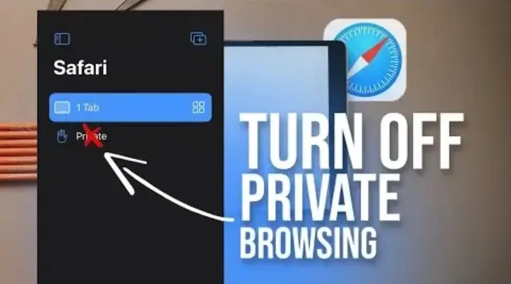 how to turn off private browsing on iPad