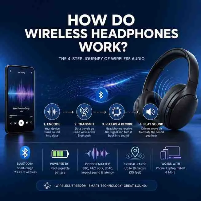 how do wireless headphones work