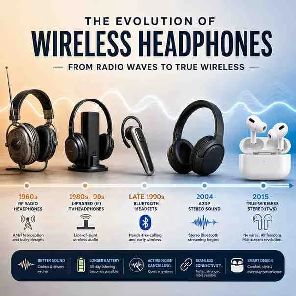 when were wireless headphones invented