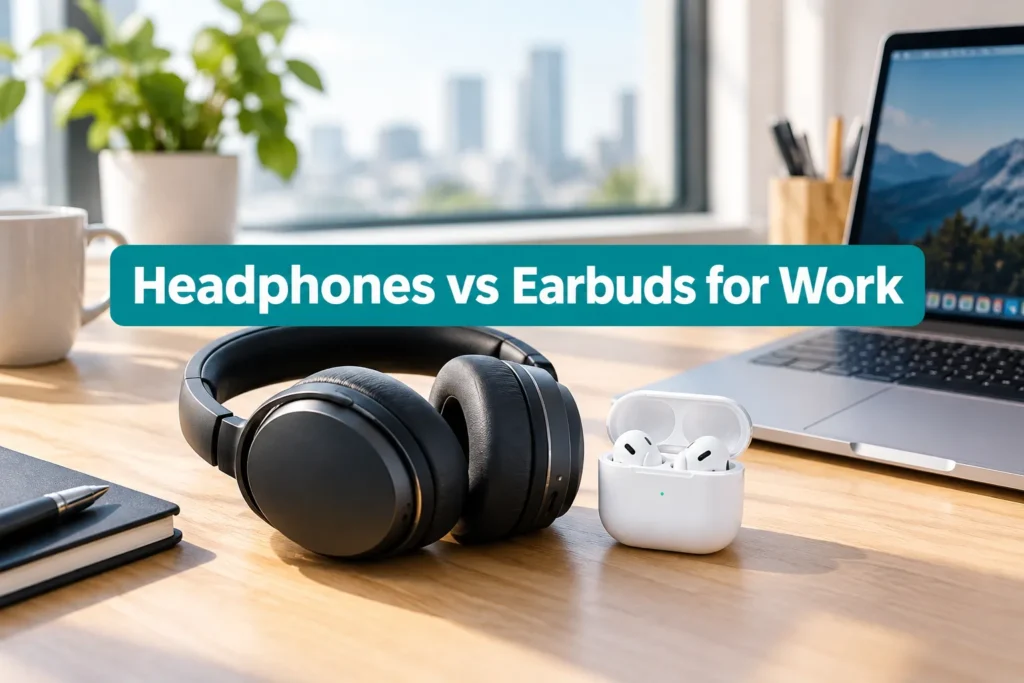 Headphones vs Earbuds for Work